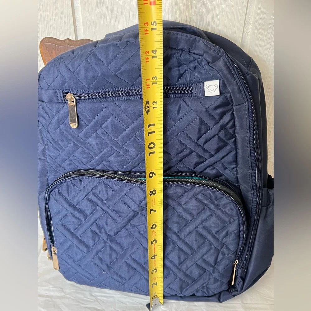 Elegant Navy Quilted Baby Bag